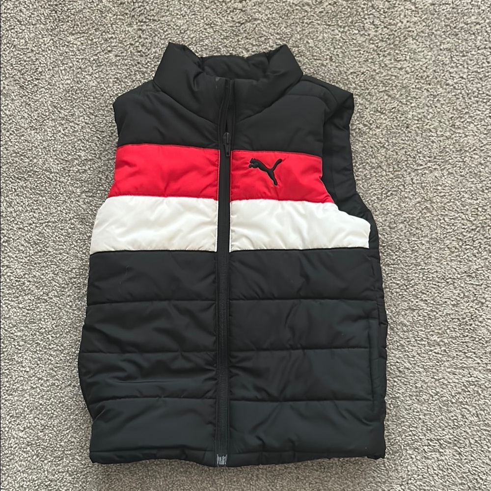 Puma Black and Red Quilted Vest